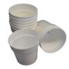 3" Round White Pot